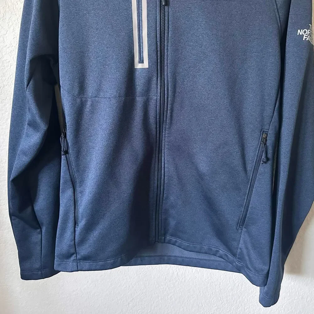 The North Face Mens Full Zip Jacket Navy Blue Size M Company Logo Gorpcore